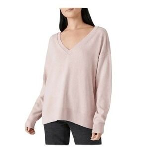 Lucky Brand Classic V-Neck Sweater Burnished Lilac Knit  Long Sleeve L